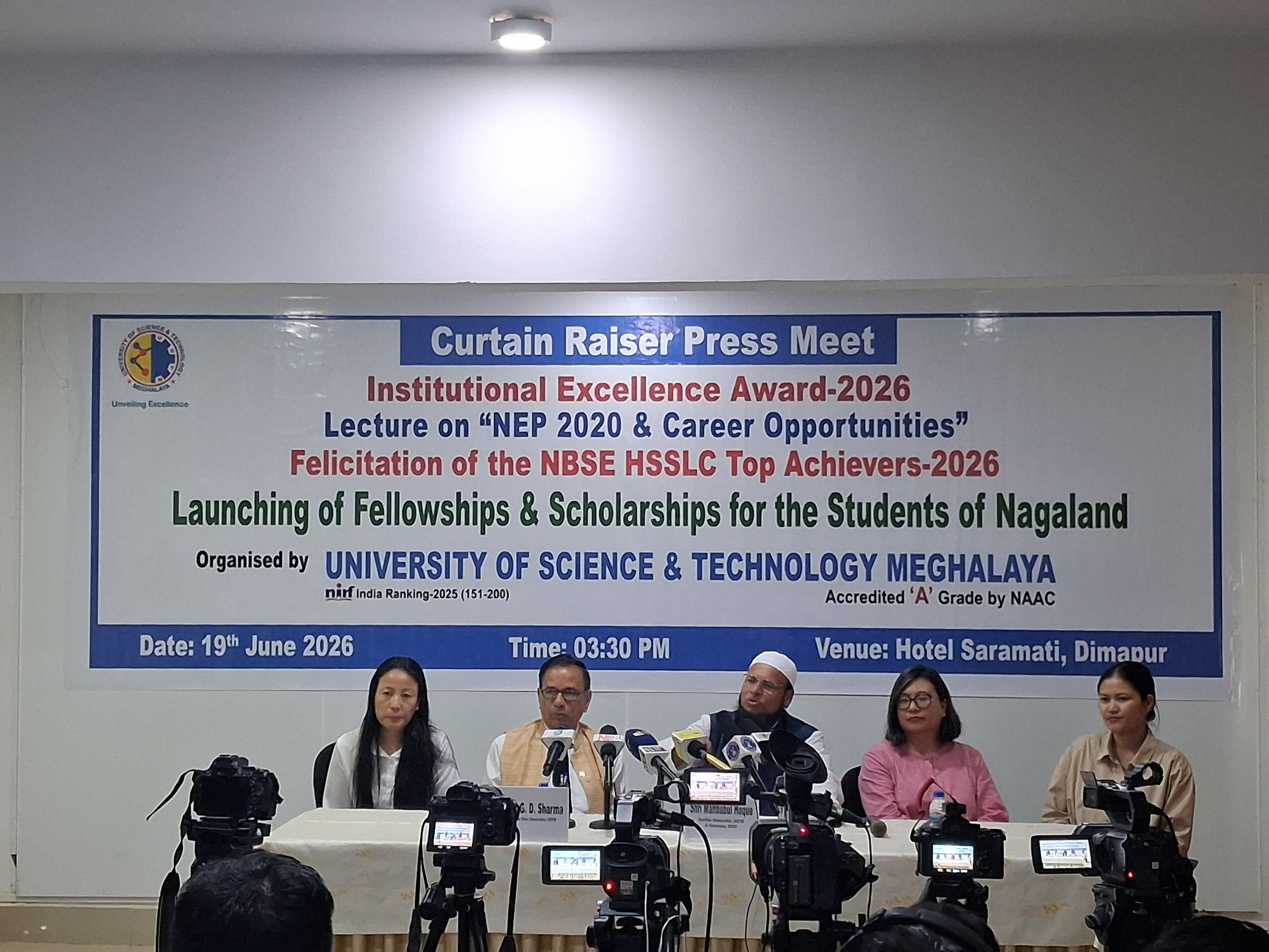 USTM announces scholarships for Nagaland students ahead of NBSE topper felicitation